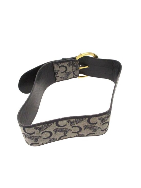Celine Belt C Macadam Denim Sash Wide Navy main image 6